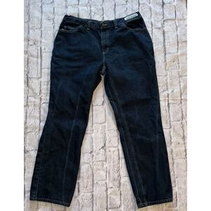 Carhartt Mens‎ Sz 38 x 32 Relaxed Fit Medium Wash Jeans NFPA CAT 2